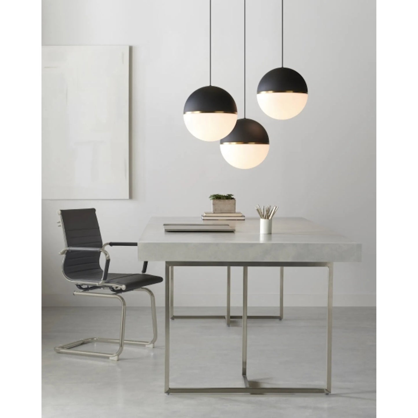 006 SI-2231554 | Lifestyle | Akova Grande Pendant by Visual Comfort & Co. in white. Made from aluminum in a unique style.