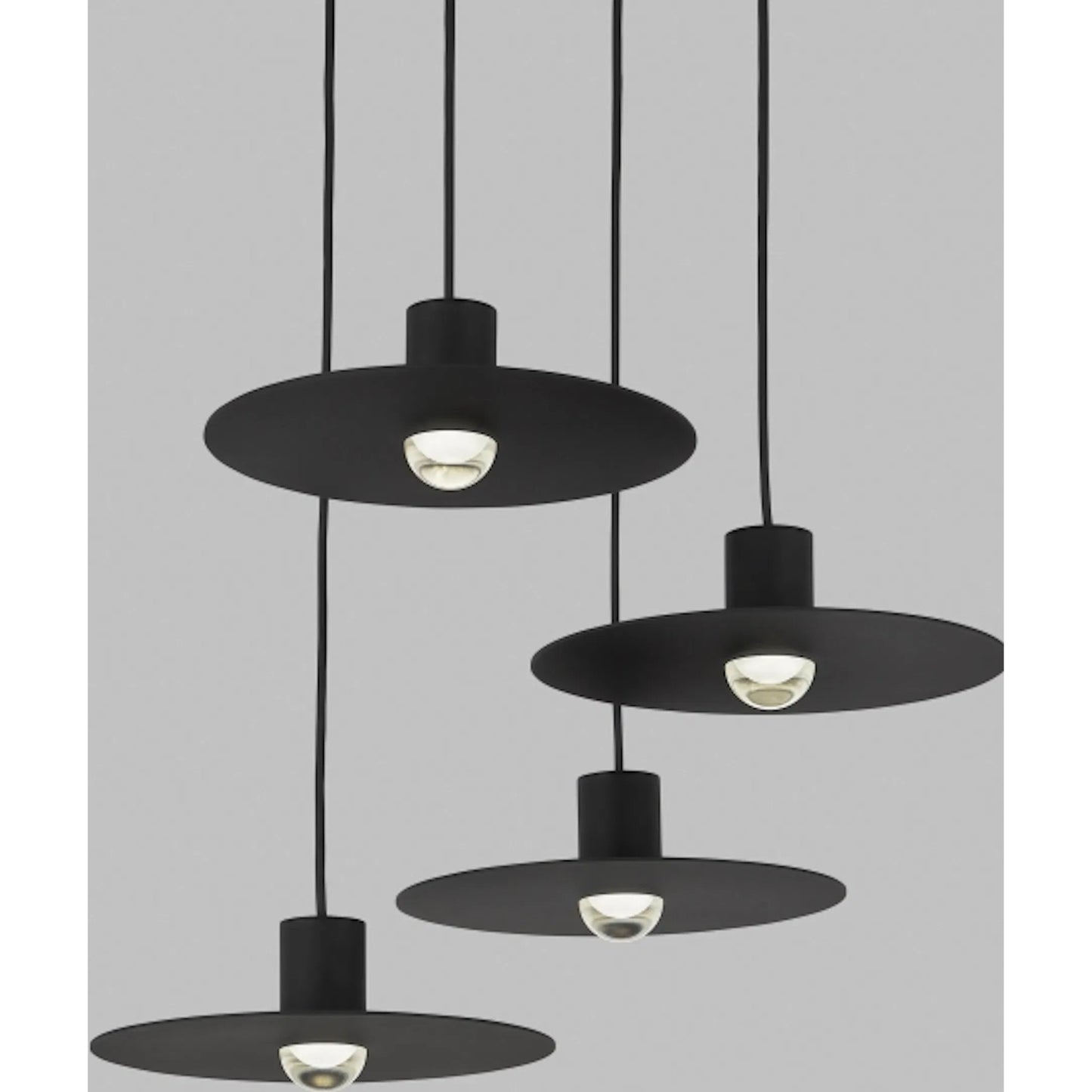 004 SI-2232894,SI-2232895 | Closeup | Eaves 4-Light Chandelier by Visual Comfort & Co.. Made from aluminum or brass in a unique style.