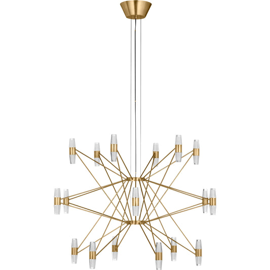 Lassell Three Tier X-Large Chandelier by Visual Comfort & Co.. Made from brass in a modern style.