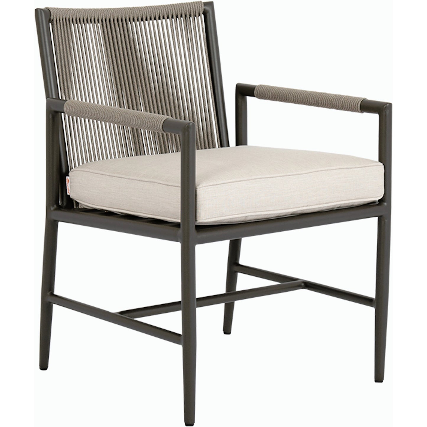 001 SI-2167094 | Additional Silo | Pietra Outdoor Armless Dining Chair by Sunset West in graphite. Made from olefin rope in a modern style.