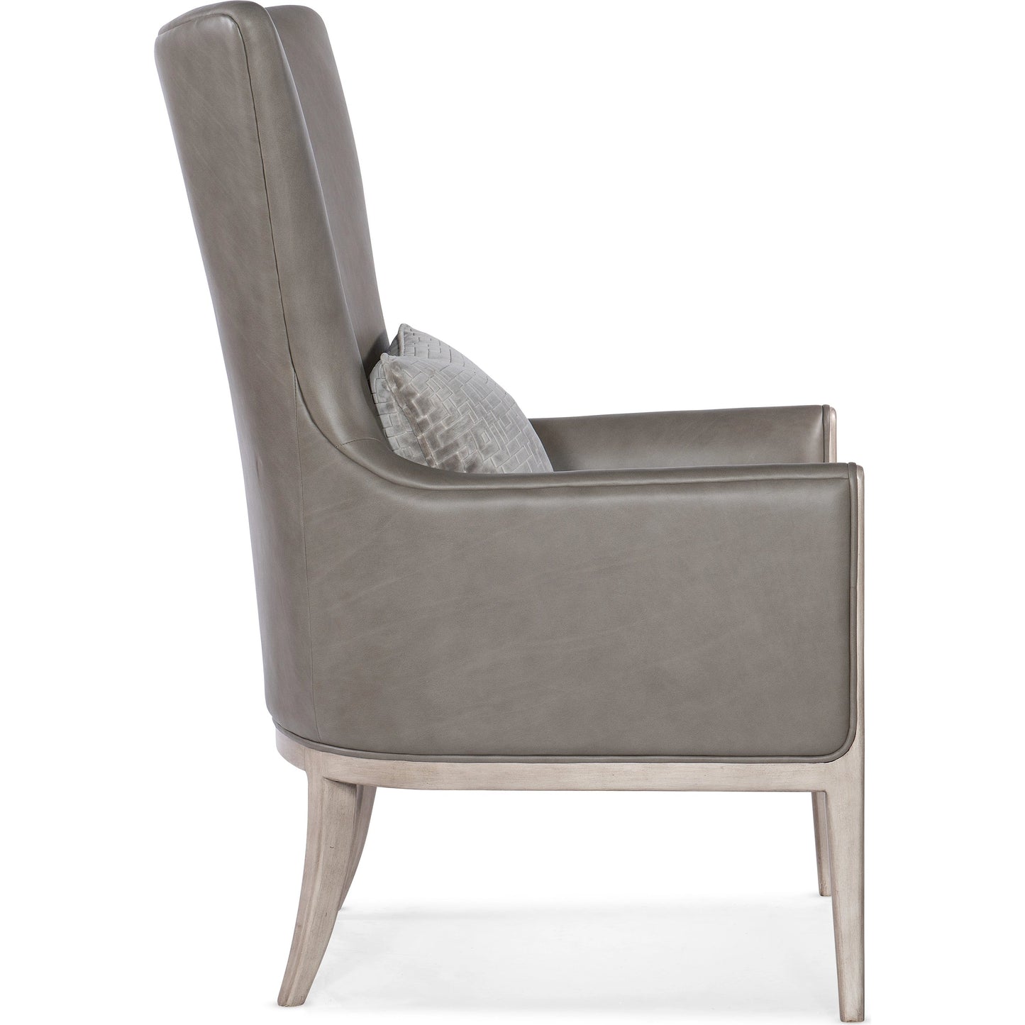 006 SI-1996328 | Additional Silo | Kyndall Club Chair by Hooker Furniture in light wood. Made from leather, fabric, (semi-aniline top grain) in a modern style.