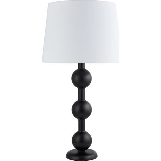 Saline Accent Table Lamp by Livabliss in painted. Made from rubber wood, linen, plastic in a modern style.