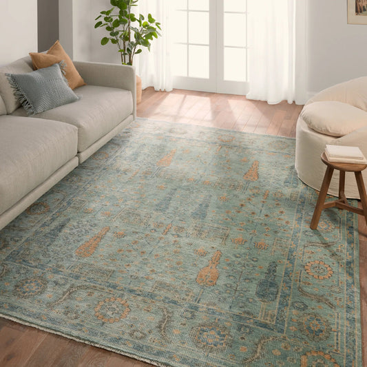 Salinas SLN22 Rug by Jaipur Living in blue, yellow, gold. Made from 100% wool in a unique style.