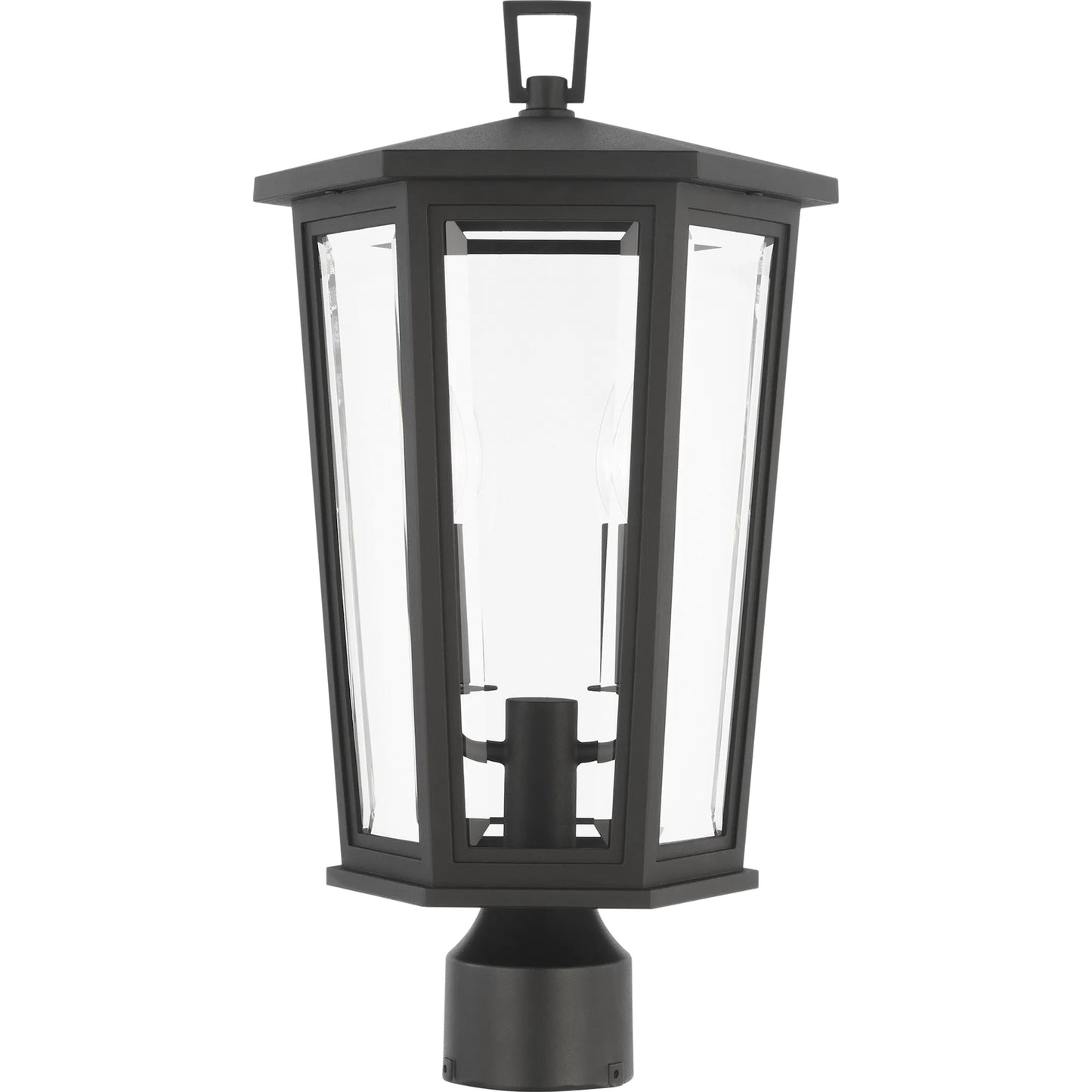 001 SI-2238107 | Primary Silo | Witley Medium Post Lantern by Visual Comfort & Co. in textured black. Made from stonestrong in a unique style.