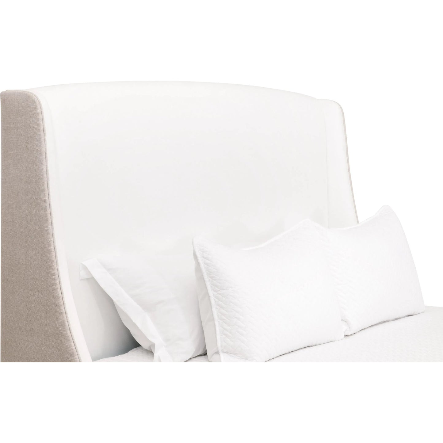 009 SI-2249333,SI-2249334,SI-2249335 | Closeup | Sloan Bed by Essentials For Living in livesmart peyton-pearl, bisque, natural gray oak. Made from solid oak wood, plywood, metal in a modern style.
