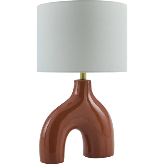 Solara Accent Lamp by Livabliss. Made from ceramic, cotton, iron in a modern style.