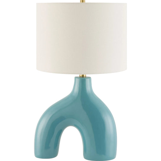 Solara Accent Lamp by Livabliss. Made from ceramic, cotton, iron in a modern style.