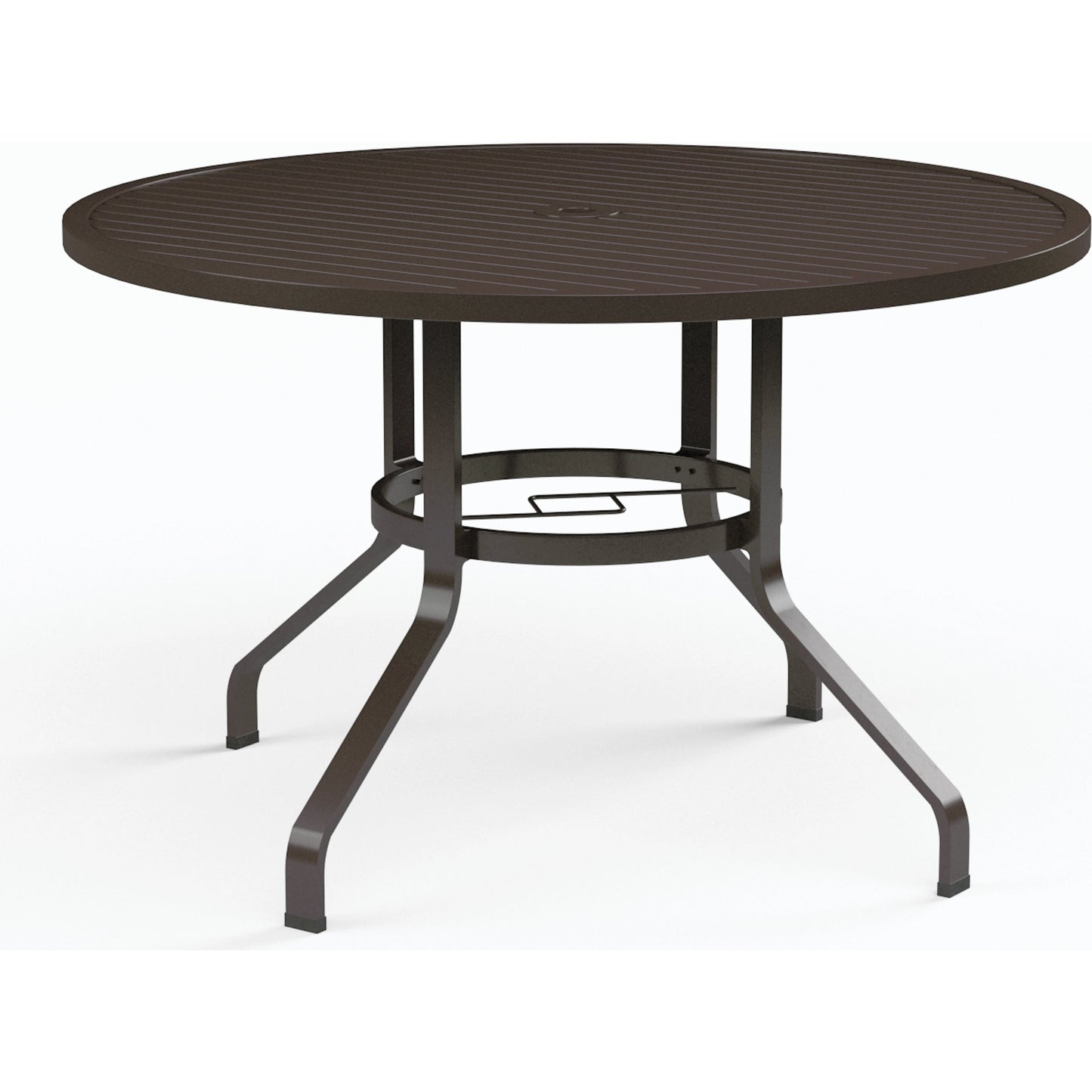 002 SI-2167011 | Additional Silo | La Outdoor Jolla 48" Round Dining Table by Sunset West in espresso. Made from aluminum in a modern style.
