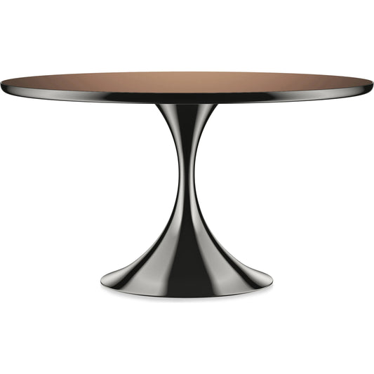 Semper 54 Round Dining Table by Caracole. Made from metal, glass in a transitional style.