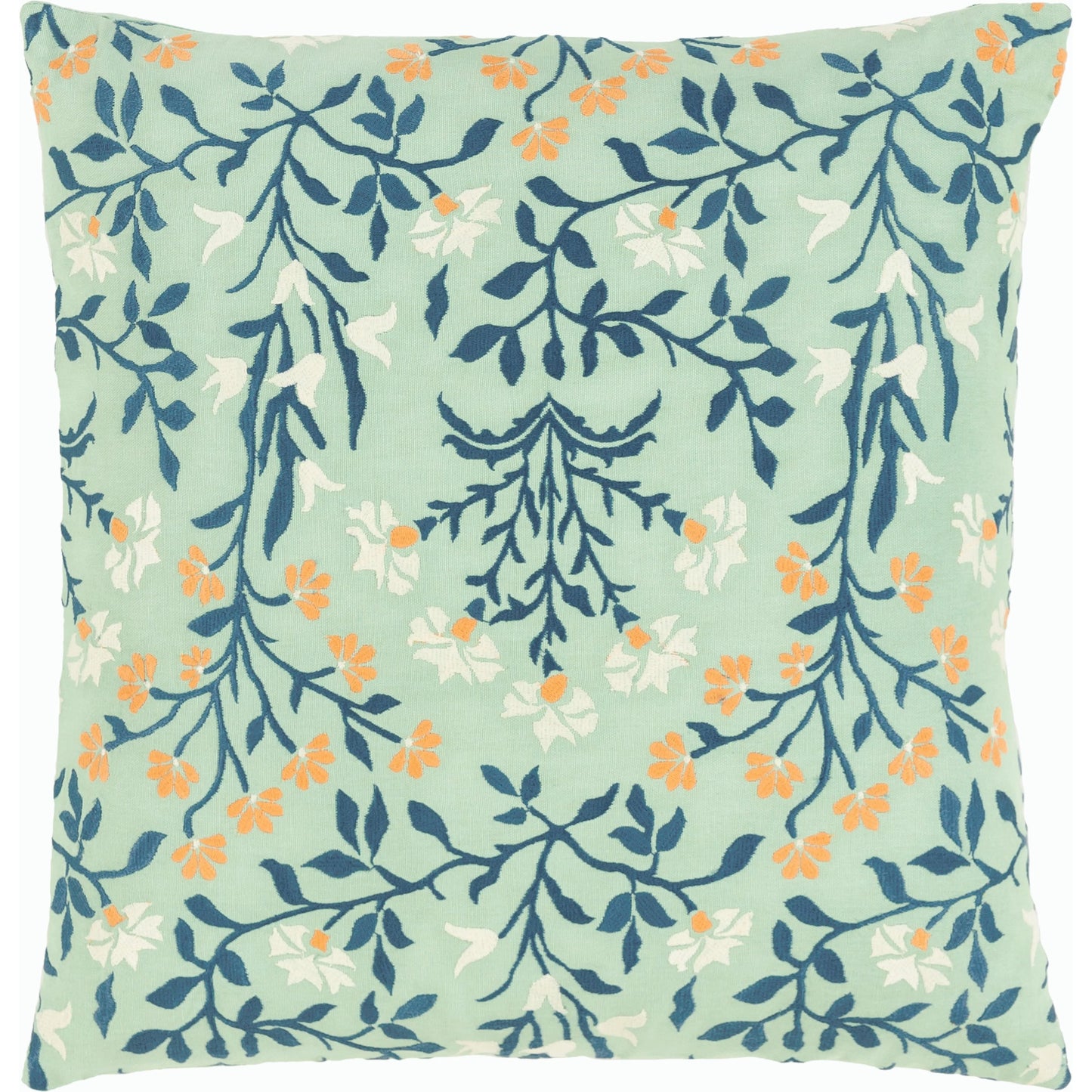001 SI-1905918,SI-1905919 | Primary Silo | Shelter Indoor/Outdoor Pillow by Surya in seafoam, dark blue. Made from 100% cotton in a traditional style.