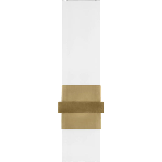 Flyta Medium Sconce by Visual Comfort & Co. in natural brass. Made from brass in a modern style.