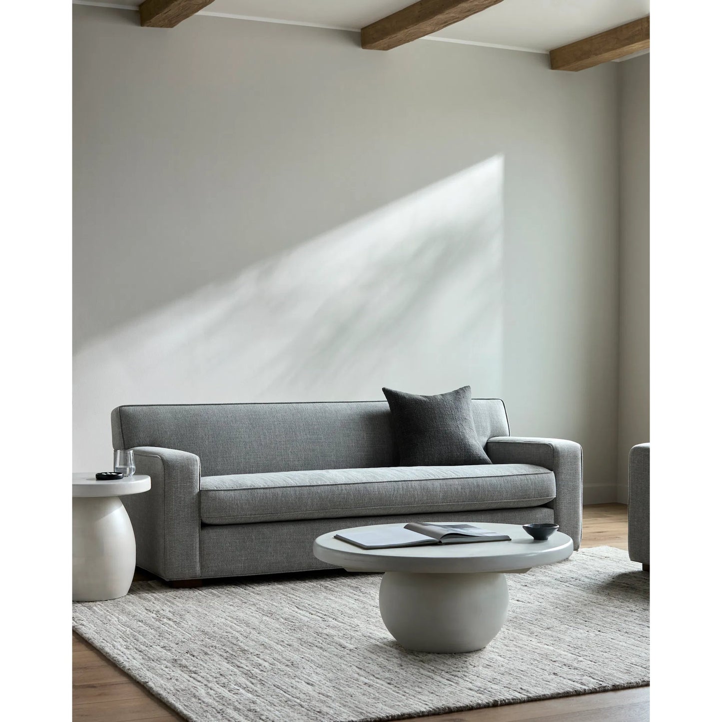 002 SI-2169228 | Lifestyle | Smith Sofa - 539333 by Surya in base: brown and stained. Made from polyester, poplar, plywood, rubber wood, polyurethane foam, duck feathers in a modern style.
