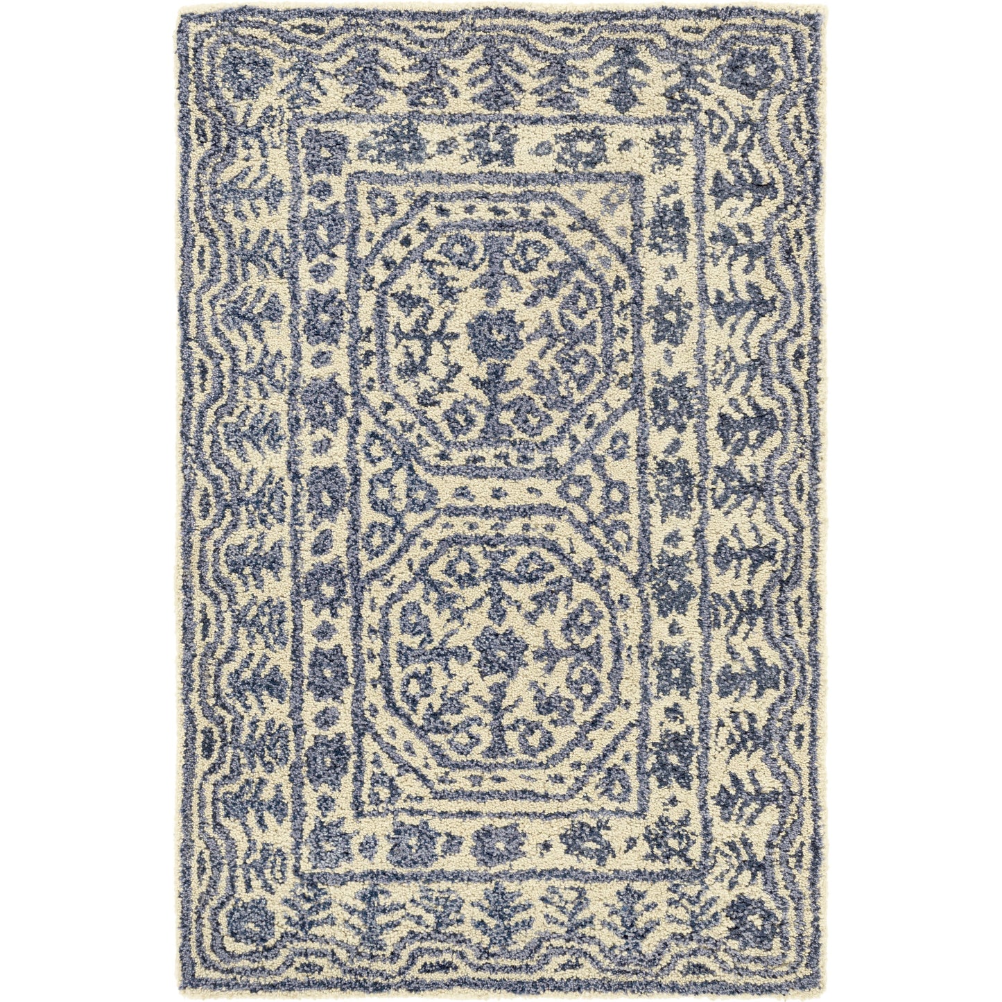 001 18532-9850 | Primary Silo | Smithsonian Rug - 1583 by Surya in blue, beige. Made from 100% new zealand wool in a unique style.