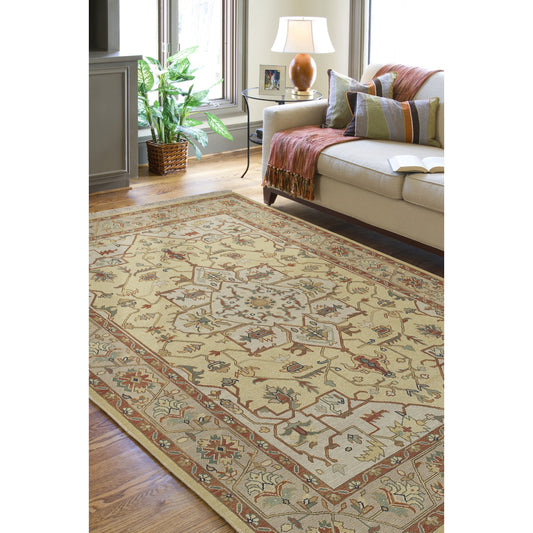 Soumek Rug - 11463 by Surya in beige, multi. Made from 100% semi-worsted new zealand wool in a unique style.