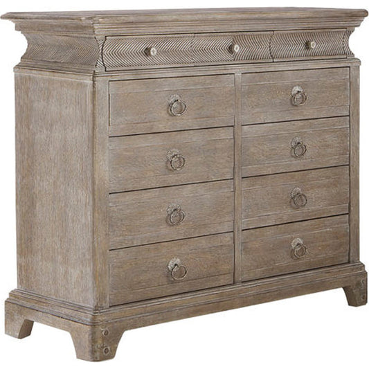 Summer Creek Light Keeper's Dresser by A.R.T. Furniture. Made from flakey cathedral oak veneer, parawood solids in a traditional style.