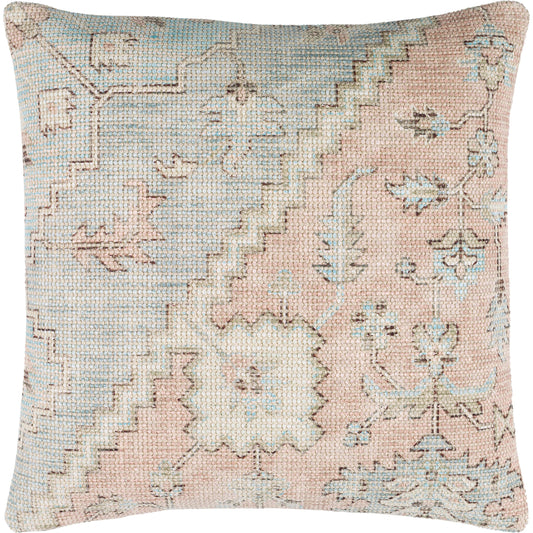001 SI-1890124,SI-1890125 | Primary Silo | Samsun Pillow - 21231 by Livabliss in cream, dusty pink. Made from 70% cotton, 30% polyester, 100% cotton in a eclectic & global style.