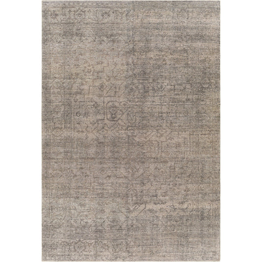 Smyrna Rug - 26219 by Surya in charcoal, beige, black. Made from 100% wool in a unique style.