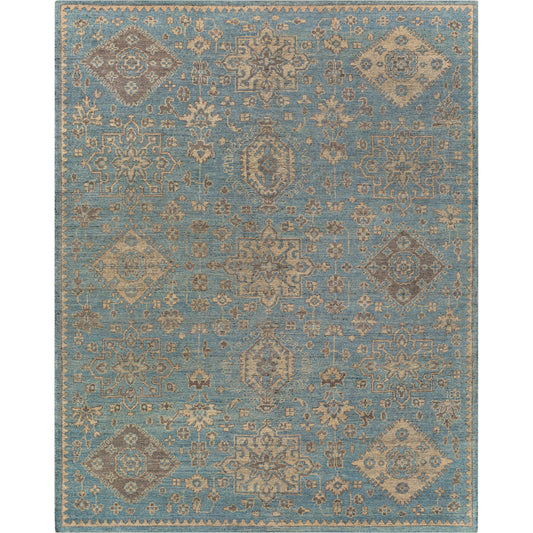 Smyrna Rug - 26251 by Surya in light blue, medium gray, beige, black. Made from 100% wool in a unique style.