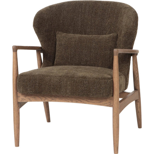 Rhodes Club Chair by LH Imports in brown. Made from 100% polyester fabric, ash wood in a eclectic & global style.
