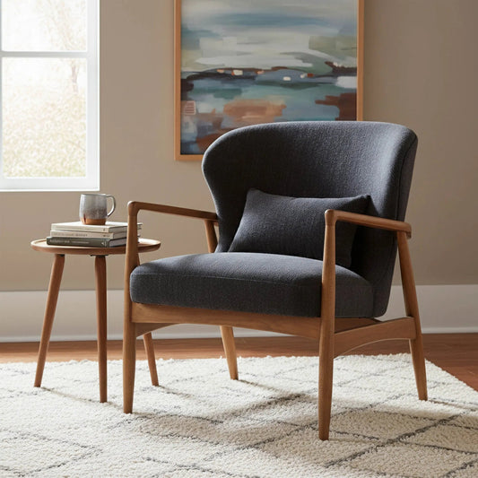 Rhodes Club Chair by LH Imports in brown. Made from 100% polyester fabric, ash wood in a eclectic & global style.