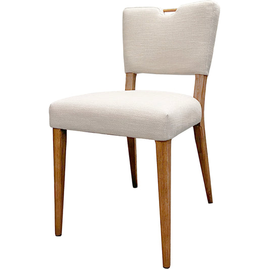 Luella Dining Chair by LH Imports in sandy beige/cool brown legs and brown. Made from ash, pu foam, polyester fiber, polyester in a modern style.