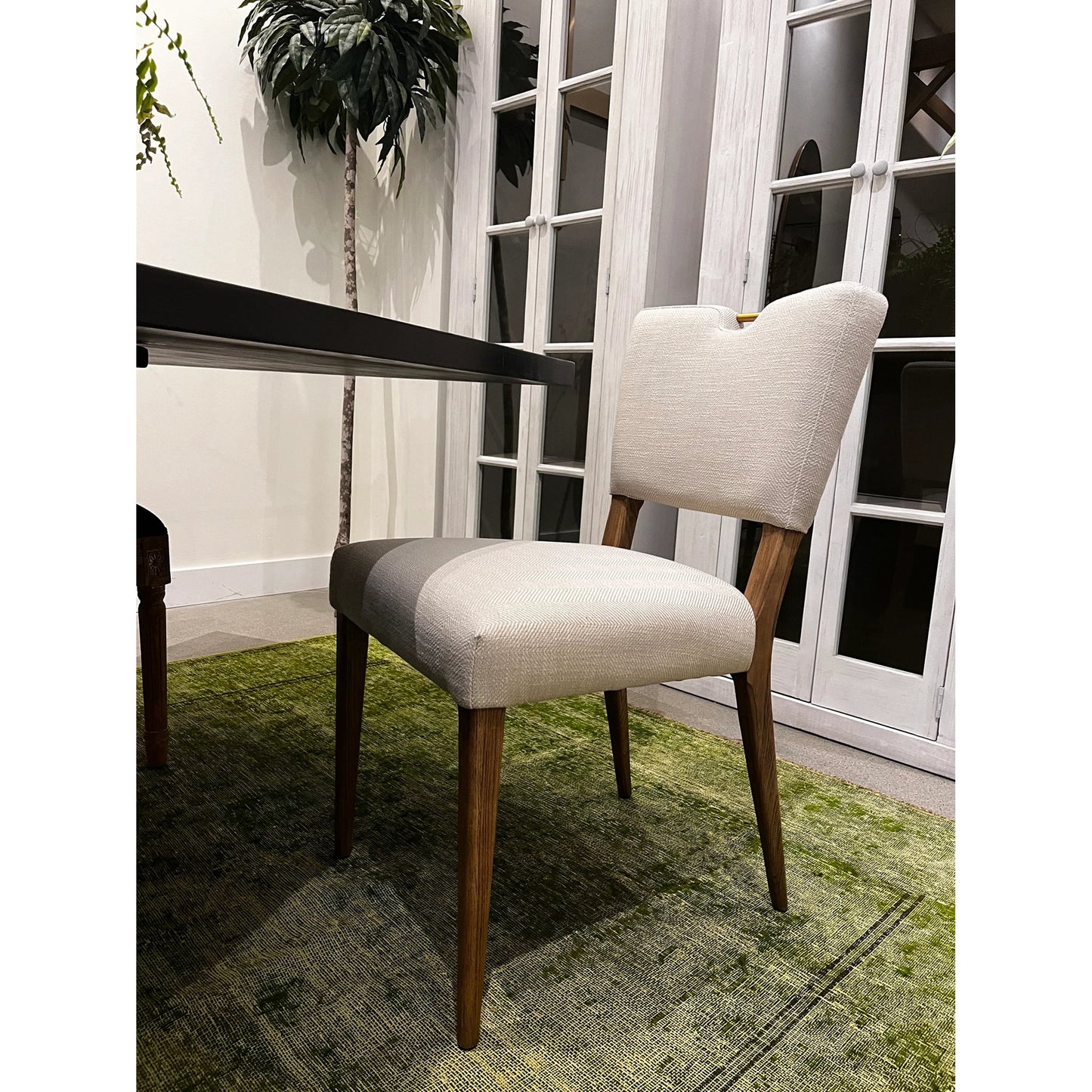 011 SI-2004315 | Lifestyle | Luella Dining Chair by LH Imports in sandy beige/cool brown legs and brown. Made from ash, pu foam, polyester fiber, polyester in a modern style.