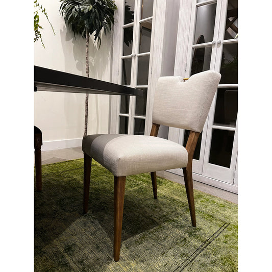 Luella Dining Chair by LH Imports in sandy beige/cool brown legs and brown. Made from ash, pu foam, polyester fiber, polyester in a modern style.