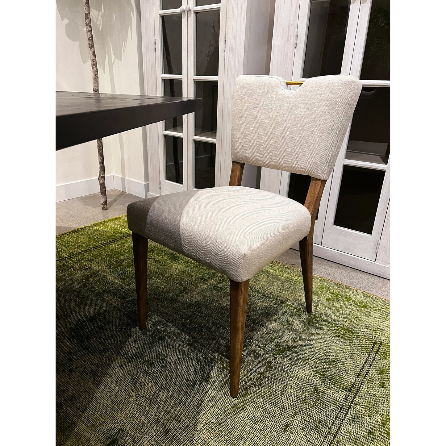 013 SI-2004315 | Lifestyle | Luella Dining Chair by LH Imports in sandy beige/cool brown legs and brown. Made from ash, pu foam, polyester fiber, polyester in a modern style.