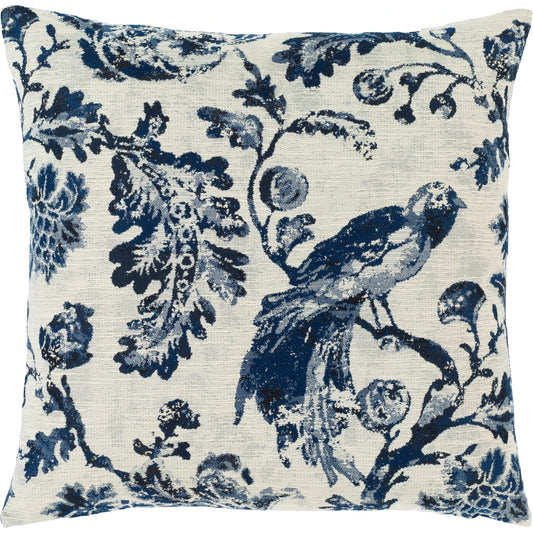 Sanya Bay Pillow - 15300 by Livabliss in bright blue, navy, white. Made from 100% polyester, 100% cotton in a traditional style.