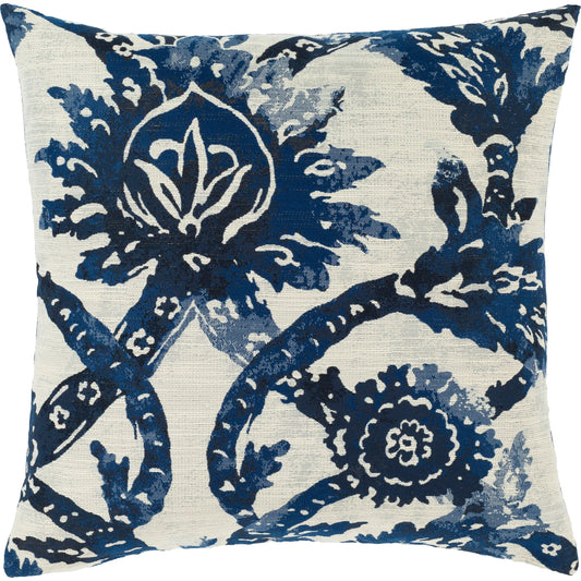 001 S-348518,S-348519,S-348520,S-348521,S-348522,S-348523 | Primary Silo | Sanya Bay Pillow - 21387 by Livabliss in bright blue, navy, white. Made from 100% polyester, 100% cotton in a traditional style.