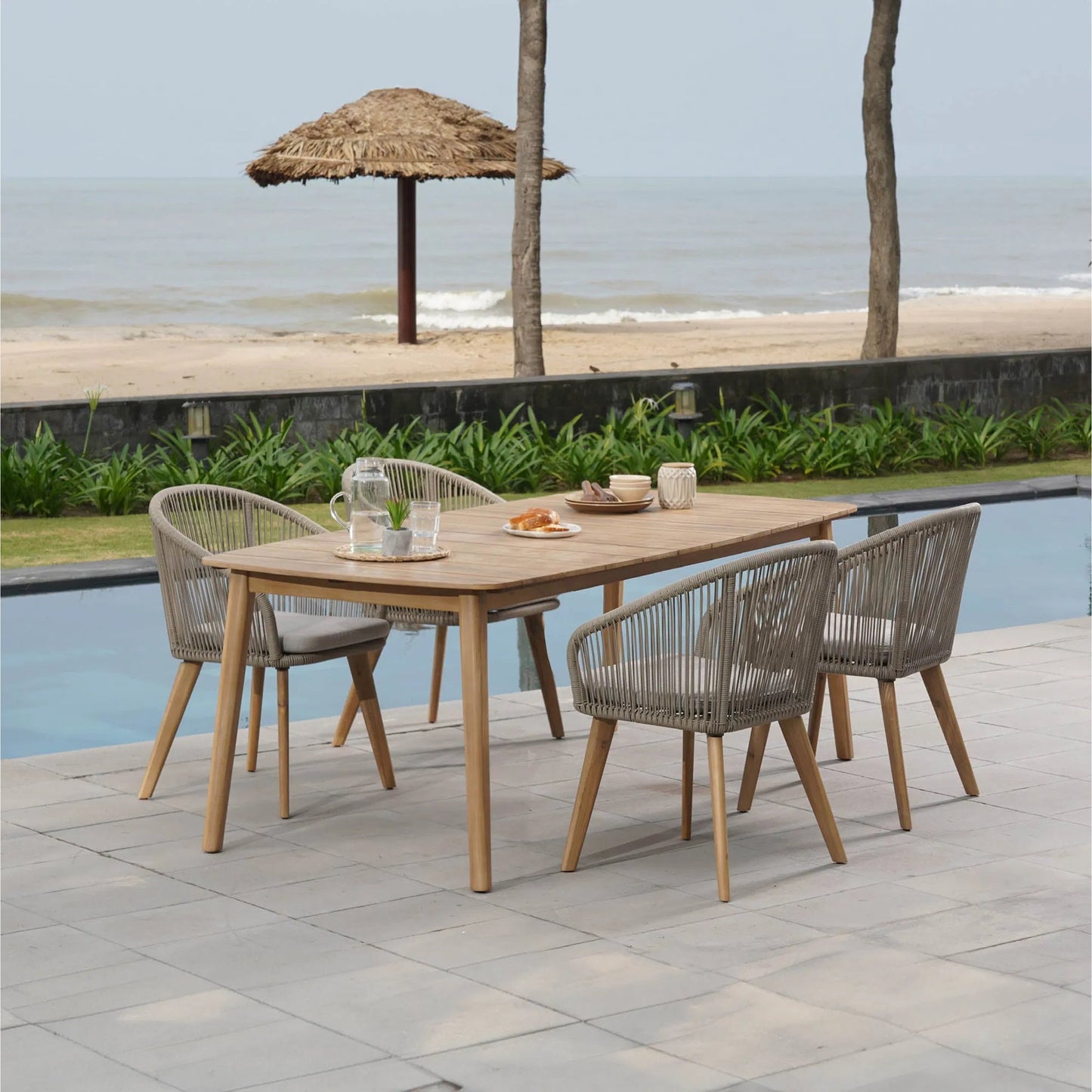 005 SI-2325294 | Lifestyle | Sonoma Outdoor - Dining Table by LH Imports in brown and natural. Made from treated acacia wood in a transitional style.