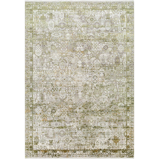 001 SI-1917356,SI-1917363 | Primary Silo | Solar Rug - 31404 by Surya in olive, off-white, taupe, light gray. Made from main: 85% viscose, main: 15% acrylic in a unique style.