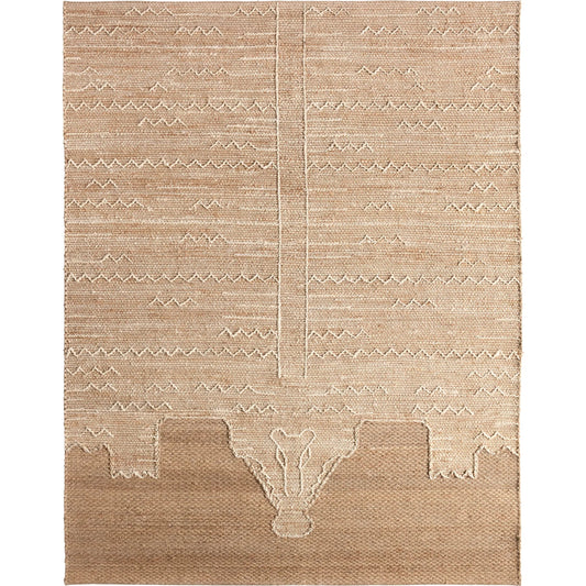 001 SI-2531415,SI-2531416,SI-2531417,SI-2531418,SI-2531419 | Primary Silo | Song Of The Sahara SOS01 Rug by Jaipur Living in tan, beige. Made from 100% jute in a unique style.