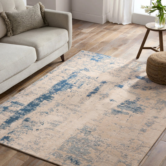 Spectra SPA05 Rug by Jaipur Living in blue, tan. Made from 70% wool, 30% viscose in a unique style.