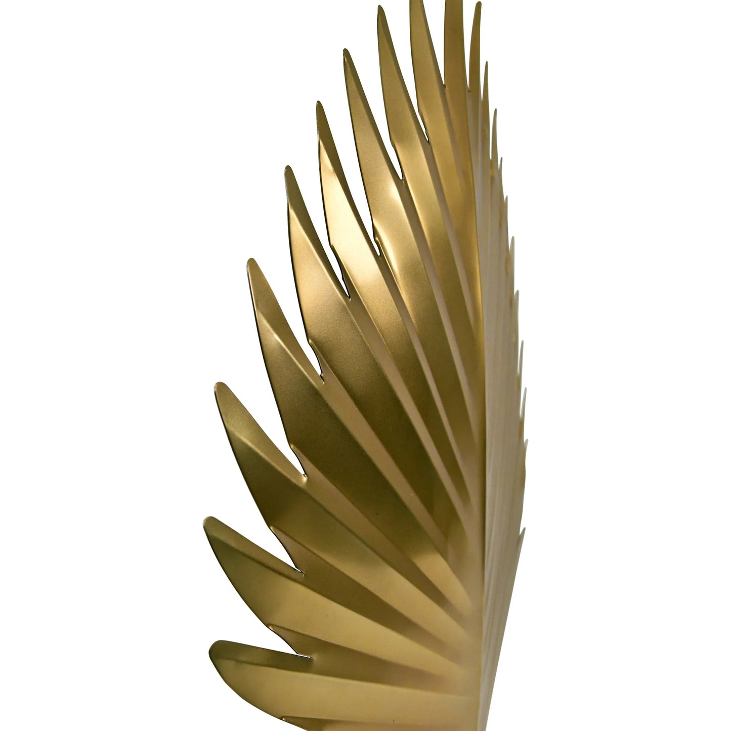 006 SI-2461347 | Closeup | Sprig Antique Brass Leaf Scultpture by Worlds Away in antique brass, white, grey. Made from marble in a unique style.