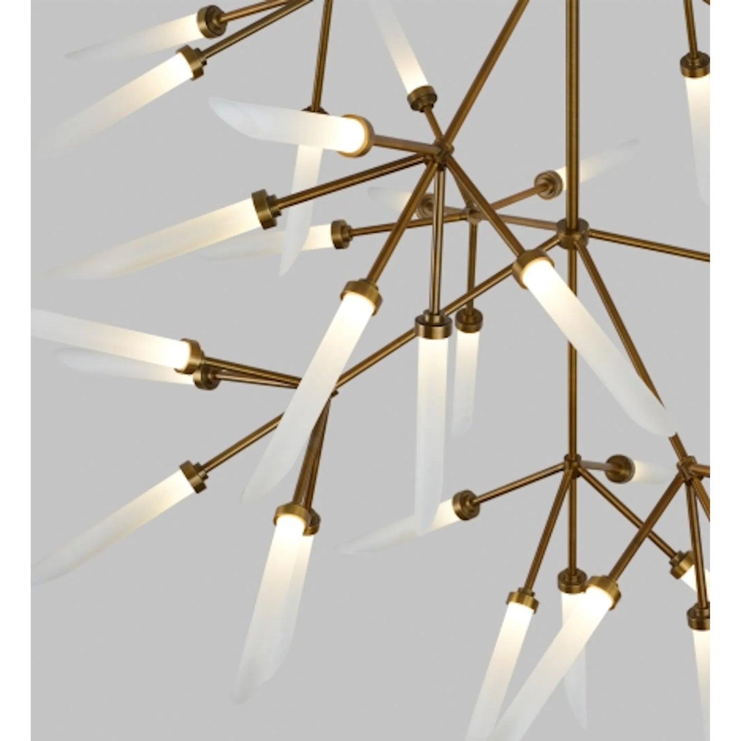 009 SR-808122,SR-808123 | Closeup | Spur Chandelier by Tech Lighting. Made from aluminum in a modern style.