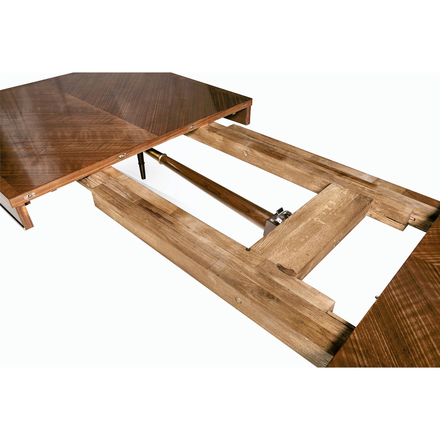 015 SI-1991091 | Closeup | Toulouse Walnut Dining Table by Jonathan Charles in walnut. Made from walnut quarter figured veneer in a modern style.