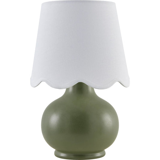 Stella Diminuta Accent Table Lamp by Livabliss in glazed. Made from ceramic, cotton in a transitional style.