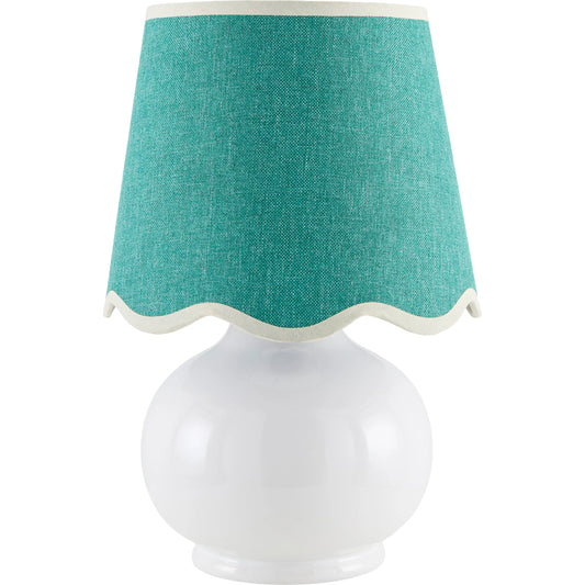 Stella Diminuta Table Lamp by Livabliss in glazed. Made from ceramic, cotton in a cottage & farmhouse style.