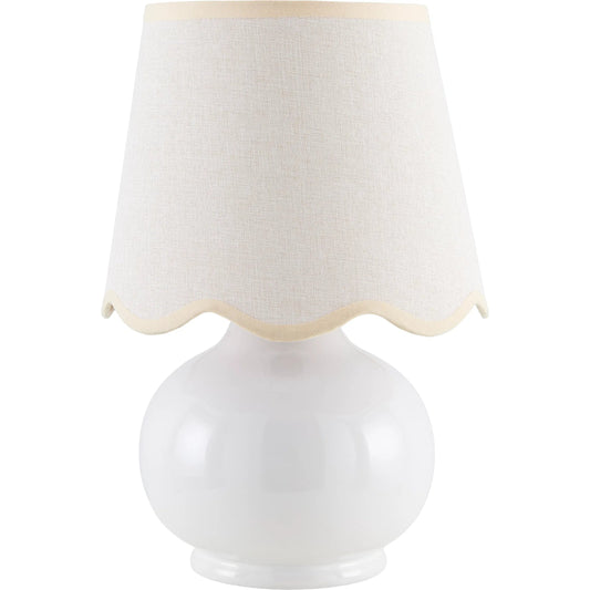 Stella Diminuta Table Lamp by Livabliss in glazed. Made from ceramic, cotton in a cottage & farmhouse style.