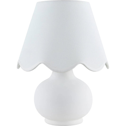 Stella Diminuta Table Lamp by Livabliss in glazed. Made from ceramic, cotton in a cottage & farmhouse style.