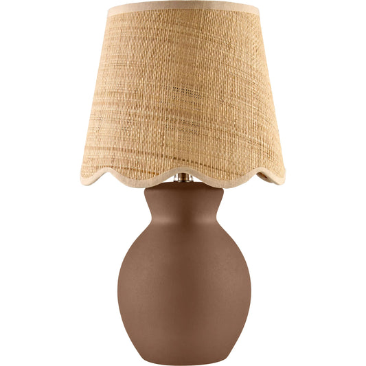 001 SI-2257713 | Primary Silo | Stella Diminuta Indoor/Outdoor Rattan Table Lamp by Livabliss in glazed. Made from ceramic, cotton in a cottage & farmhouse style.