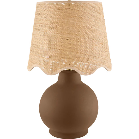 029 SI-2350146 | Primary Silo | Stella Diminuta Indoor/Outdoor Accent Table Lamp with Tan Shade by Livabliss in painted. Made from ceramic, iron, linen, polyester in a transitional style.