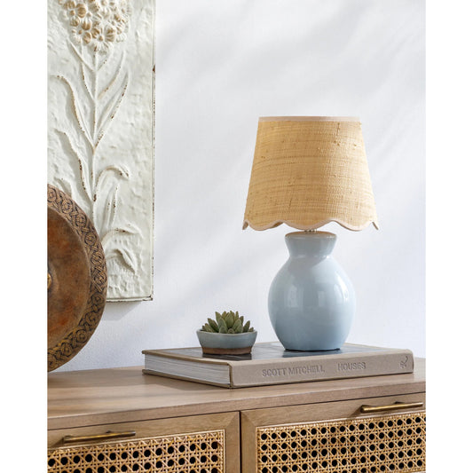 Stella Diminuta Table Lamp - 530704 by Livabliss in glazed. Made from ceramic, cotton in a cottage & farmhouse style.