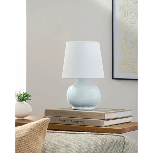 Stella Diminuta Accent Table Lamp by Livabliss in glazed. Made from ceramic, cotton in a transitional style.