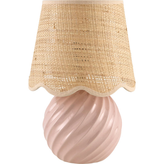 Stelvio Accent Table Lamp with Jute Shade by Livabliss in glazed. Made from ceramic, jute, polystyrene in a eclectic & global style.