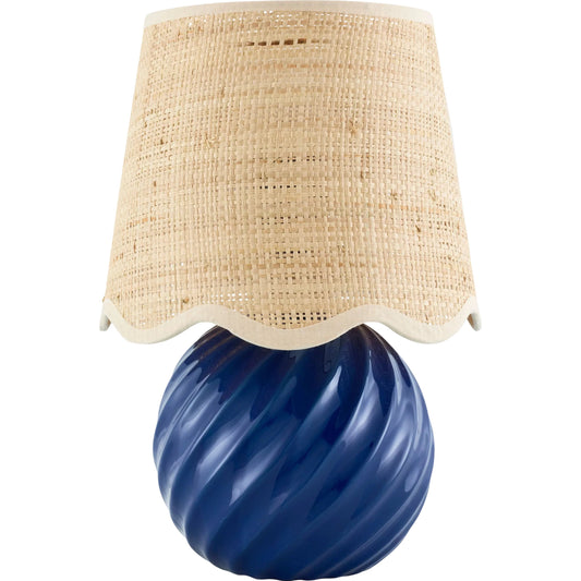Stelvio Accent Table Lamp with Jute Shade by Livabliss in glazed. Made from ceramic, jute, polystyrene in a eclectic & global style.