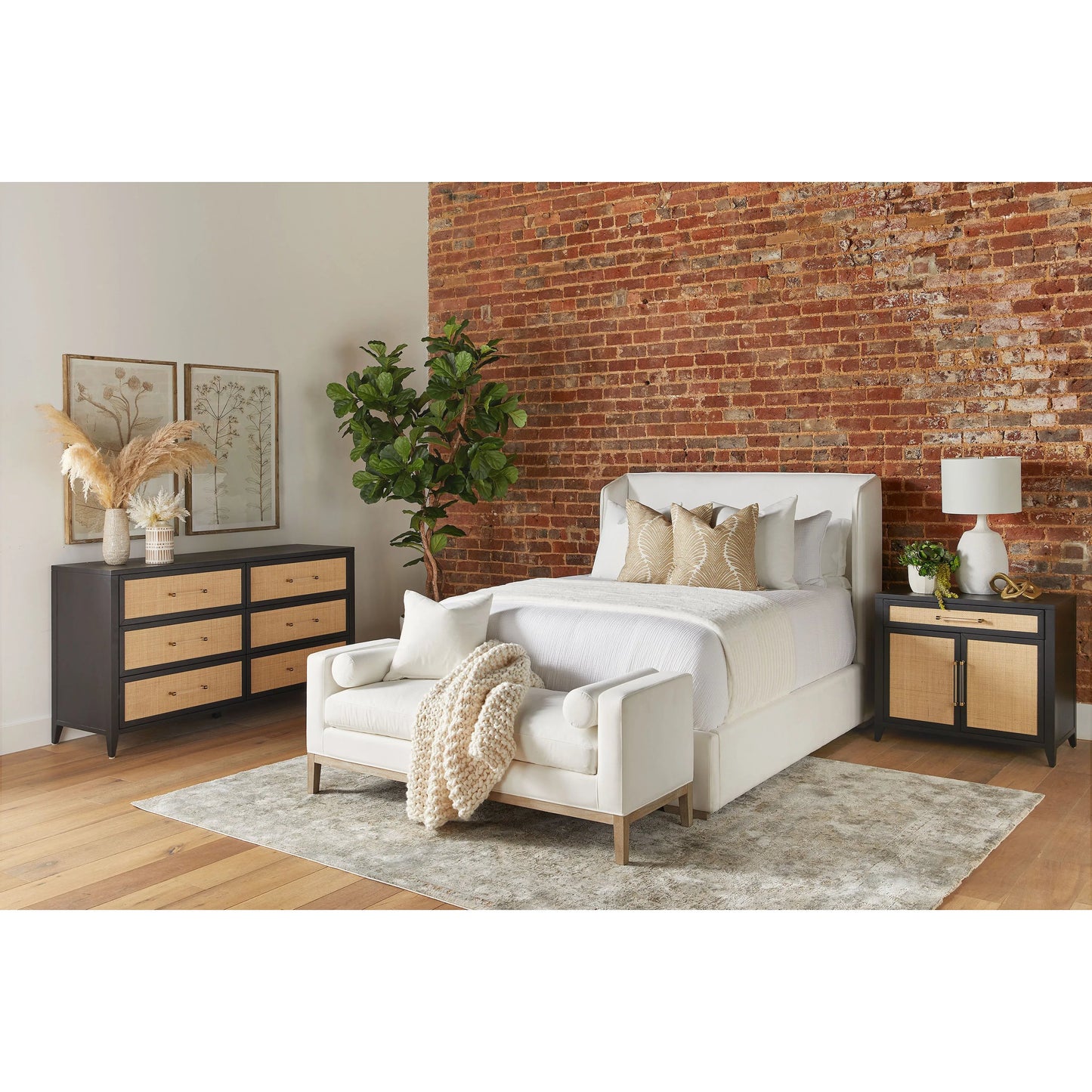 024 SR-387528,SR-387529,SR-387530 | Lifestyle | Stewart Bed by Essentials For Living in livesmart peyton-pearl, natural gray. Made from unique in a modern style.