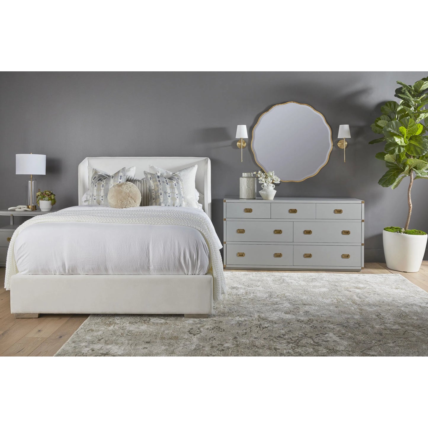025 SR-387528,SR-387529,SR-387530 | Lifestyle | Stewart Bed by Essentials For Living in livesmart peyton-pearl, natural gray. Made from unique in a modern style.