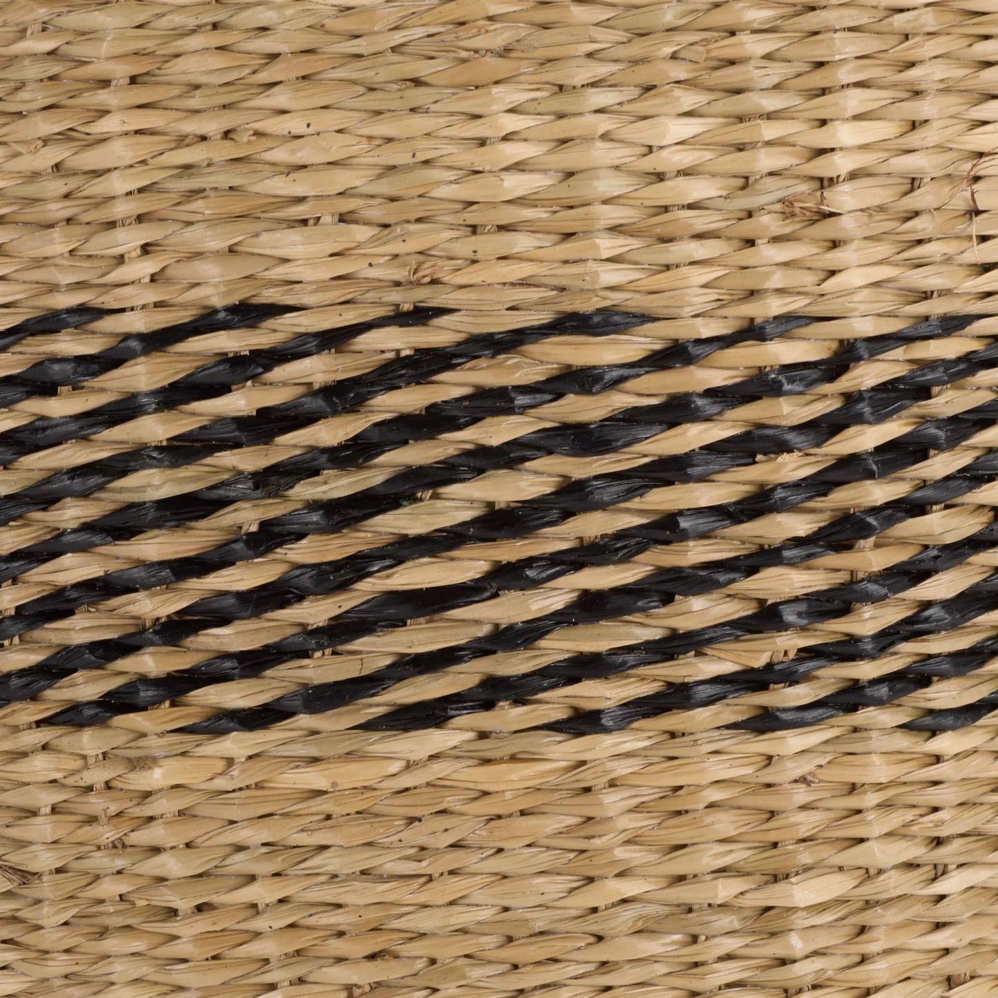 009 SI-2630229 | Closeup | Michigan Baskets (Set of 3) by HedgeApple Essentials in natural, black. Made from seagrass in a unique style.